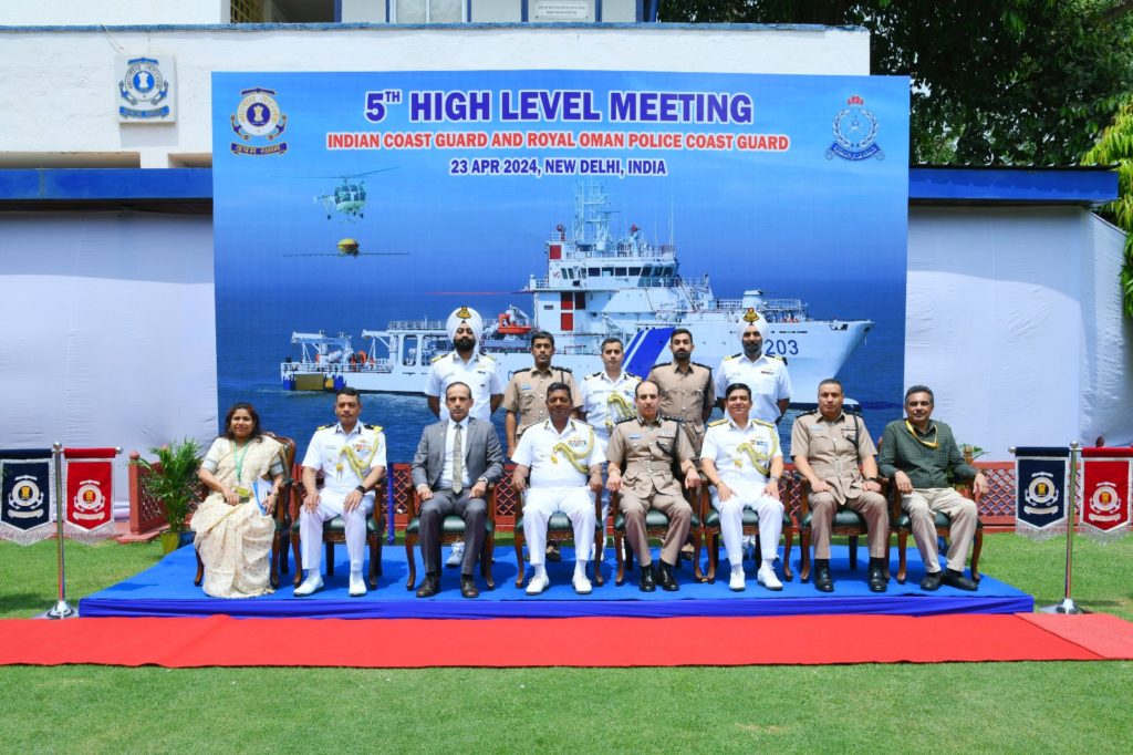 Indian Coast Guard & Royal Oman Police Coast Guard officials meet in New Delhi to combat transnational illegal activities at sea & promote regional cooperation